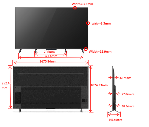 TCL TV 75 Q-LED ANDROID BLACK 75C725