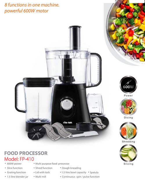 RITE-TEK BLENDER 1.5L 600W WHITE FP410